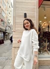 BEYAZ YIRTMAÇ DETAY SWEAT