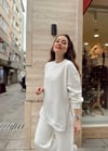 BEYAZ YIRTMAÇ DETAY SWEAT