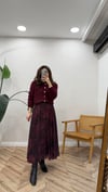 BORDO 0615 ŞİFON ETEK
