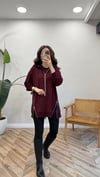 BORDO 0731 FERMUAR DETAY SWEAT