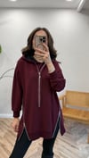BORDO 0731 FERMUAR DETAY SWEAT