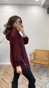 BORDO 0731 FERMUAR DETAY SWEAT