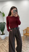 BORDO 0836 KAYIK YAKA SİMLİ KAZAK 