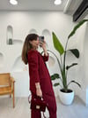 BORDO 0873 OVERSİZE BLAZER CEKET