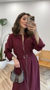 BORDO 2001 TENSEL ELBİSE