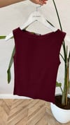 BORDO 20868 KAYIK YAKA KOLSUZ CROP
