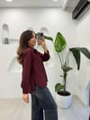 BORDO 3005 ÇİZGİLİ GÖMLEK
