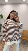 BORDO 3030 ÇİZGİLİ SWEAT