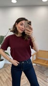 BORDO 30312 BİSİKLET YAKA TSHİRT 