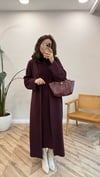 BORDO 35 TRİKO ELBİSE HIRKA TAKIM