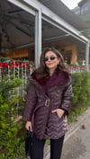 BORDO 6167 YAKASI KÜRKLÜ MONT 