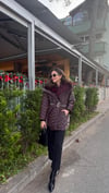 BORDO 6167 YAKASI KÜRKLÜ MONT 