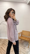BORDO 7493 ÇİZGİLİ GÖMLEK