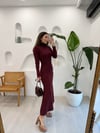 BORDO 90240 TRİKO ELBİSE
