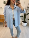 BUZ MAVİ 31857 ÇİZGİLİ GÖMLEK 
