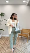 ÇAĞLA YEŞİLİ 0985 KEMERLİ KETEN PANTOLON 