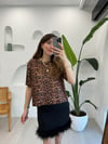 CAMEL 10616 LEOPAR DESEN TRİKO BLUZ