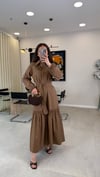 CAMEL 2040 İŞLEME DETAY ELBİSE 