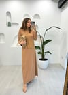 CAMEL 3708 İŞLEMELİ DERİ ELBİSE 