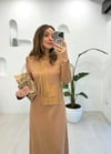 CAMEL 3708 İŞLEMELİ DERİ ELBİSE 