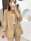 CAMEL KOLU BÜZGÜLÜ BLAZER CEKET
