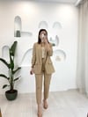 CAMEL KOLU BÜZGÜLÜ BLAZER CEKET
