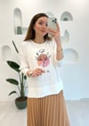 CAMEL KONTRAST BASKILI ETEKLİ TAKIM
