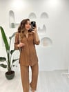 CAMEL ÖNDEN DÜĞMELİ TAKIM 