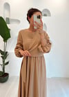 CAMEL ÖNÜ BOLERO ELBİSE 