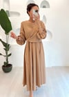 CAMEL ÖNÜ BOLERO ELBİSE 