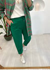ÇİMEN YEŞİL PİLELİ LASTİKLİ PANTOLON