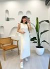 EKRU 0003 ARKASI DÜĞME DETAY ELBİSE