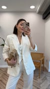 EKRU 0340 ÇİZGİLİ CEKET