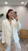 EKRU 0340 ÇİZGİLİ CEKET