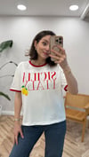 EKRU 0363 YAZI BASKILI TSHİRT 