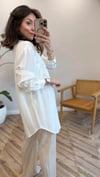 EKRU 0663 İŞLEMELİ  GÖMLEK 