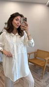EKRU 0663 İŞLEMELİ  GÖMLEK 