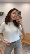 EKRU 0703 PULLU KISA KOL TRİKO 
