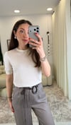 EKRU  0872 LİYOSEL KARIŞIM BLUZ 