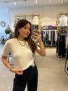 EKRU 10426 BİSİKLET YAKA ARKASI DÜĞME DETAY TRİKO