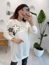 EKRU 10568 ÇİÇEK DESEN TUNİK