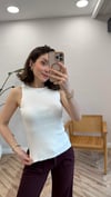 EKRU 10726 KAYIK YAKA TRİKO BLUZ
