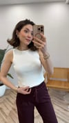 EKRU 10726 KAYIK YAKA TRİKO BLUZ