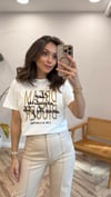 EKRU 1073 BASKILI TİŞÖRT 