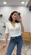 EKRU 10731 FİTİLLİ DÜĞMELİ TRİKO 