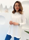 EKRU 203 DÜŞÜK OMUZ MERSERİZE TUNİK