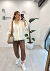 EKRU 2783 İŞLEMELİ GÖMLEK 