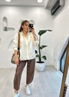 EKRU 2783 İŞLEMELİ GÖMLEK 