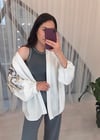 EKRU 3020 NAKIŞLI KİMONO 