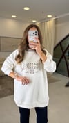 EKRU 3120 TRİKO VE NAKIŞ DETAY SWEAT 